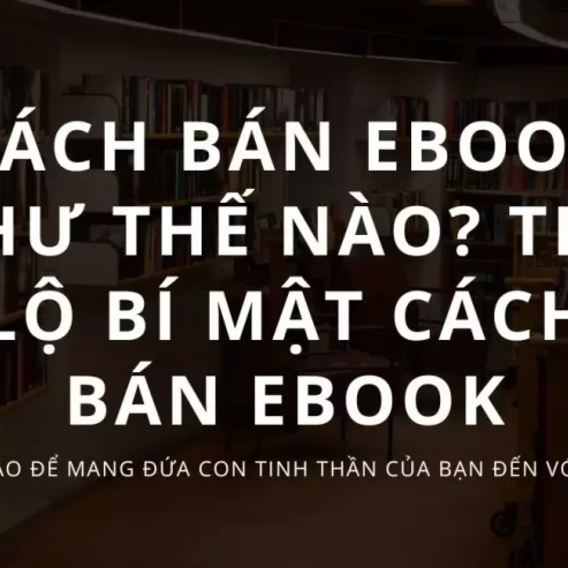 cách bán ebook